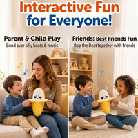 Interactive Musical Plush Toy – Fruit, Heart & Santa Designs