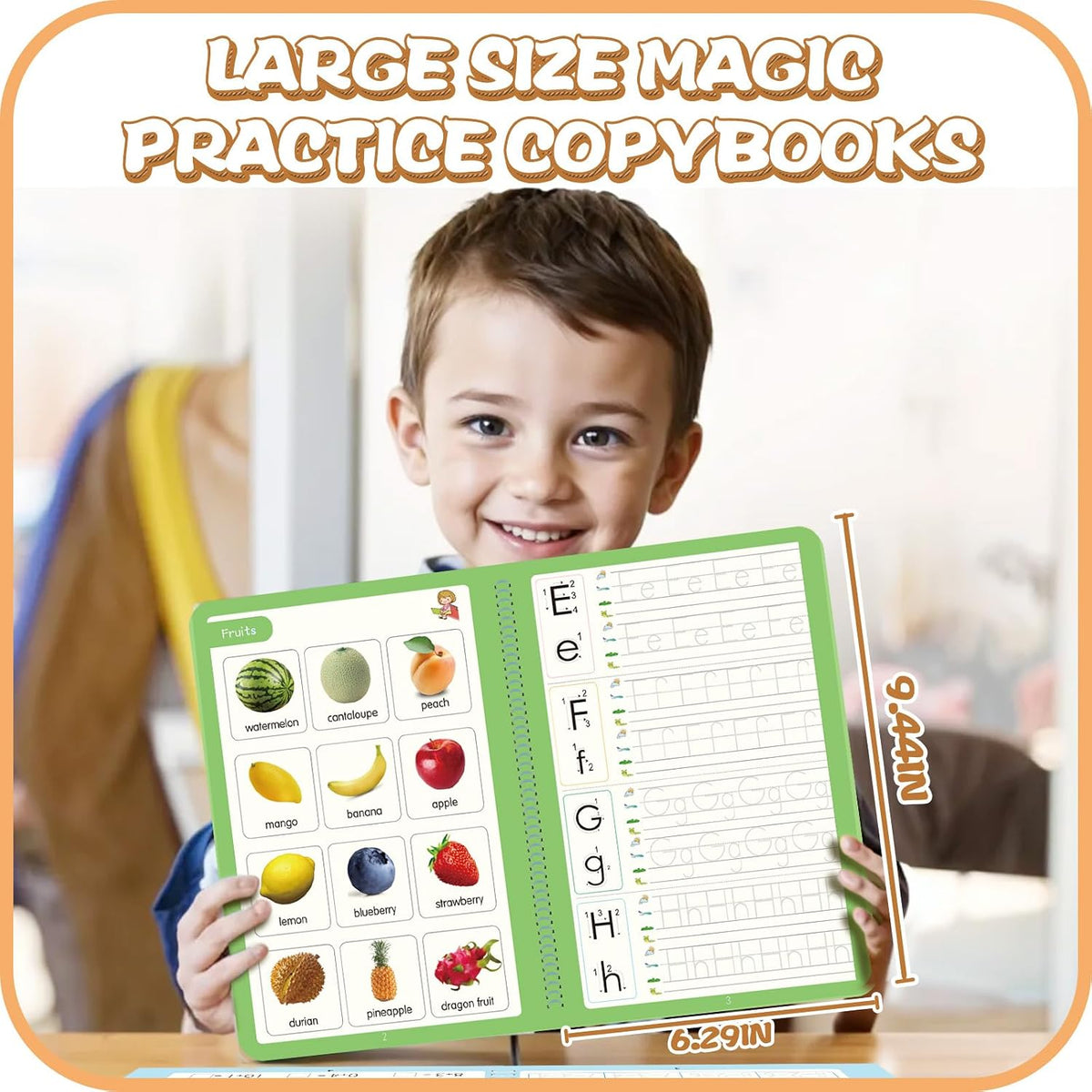 Magic Grooved Writing Practice Copybook for Kids – Reusable Handwriting Workbook, Ages 3–8