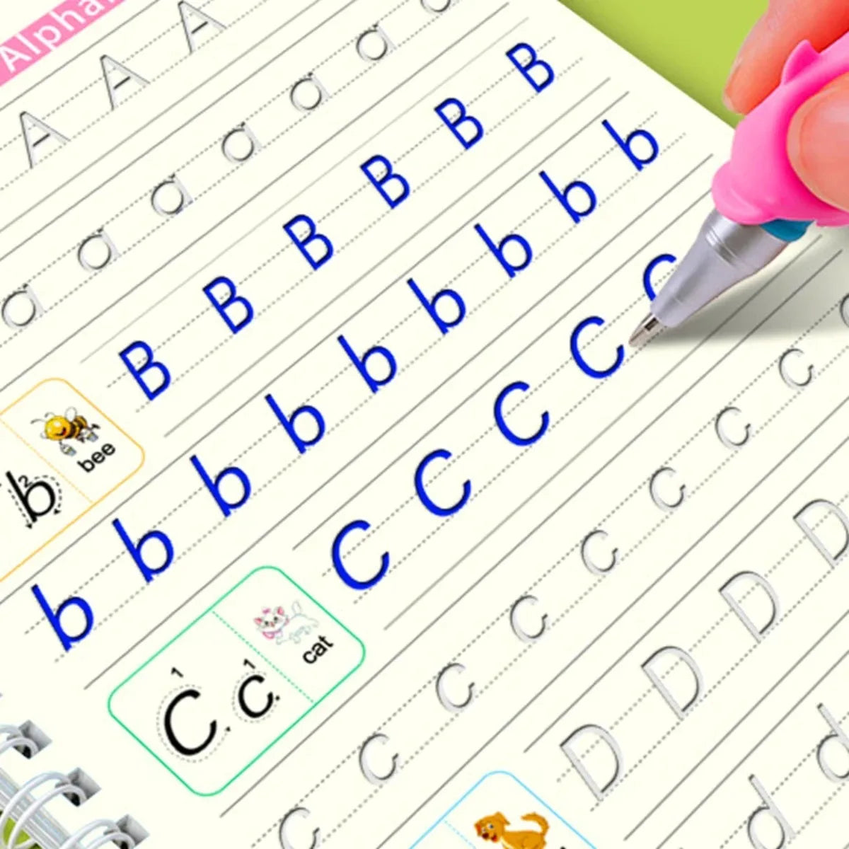 Magic Groove Practice Copybook for Kids | Reusable Wipe-Clean Writing Book