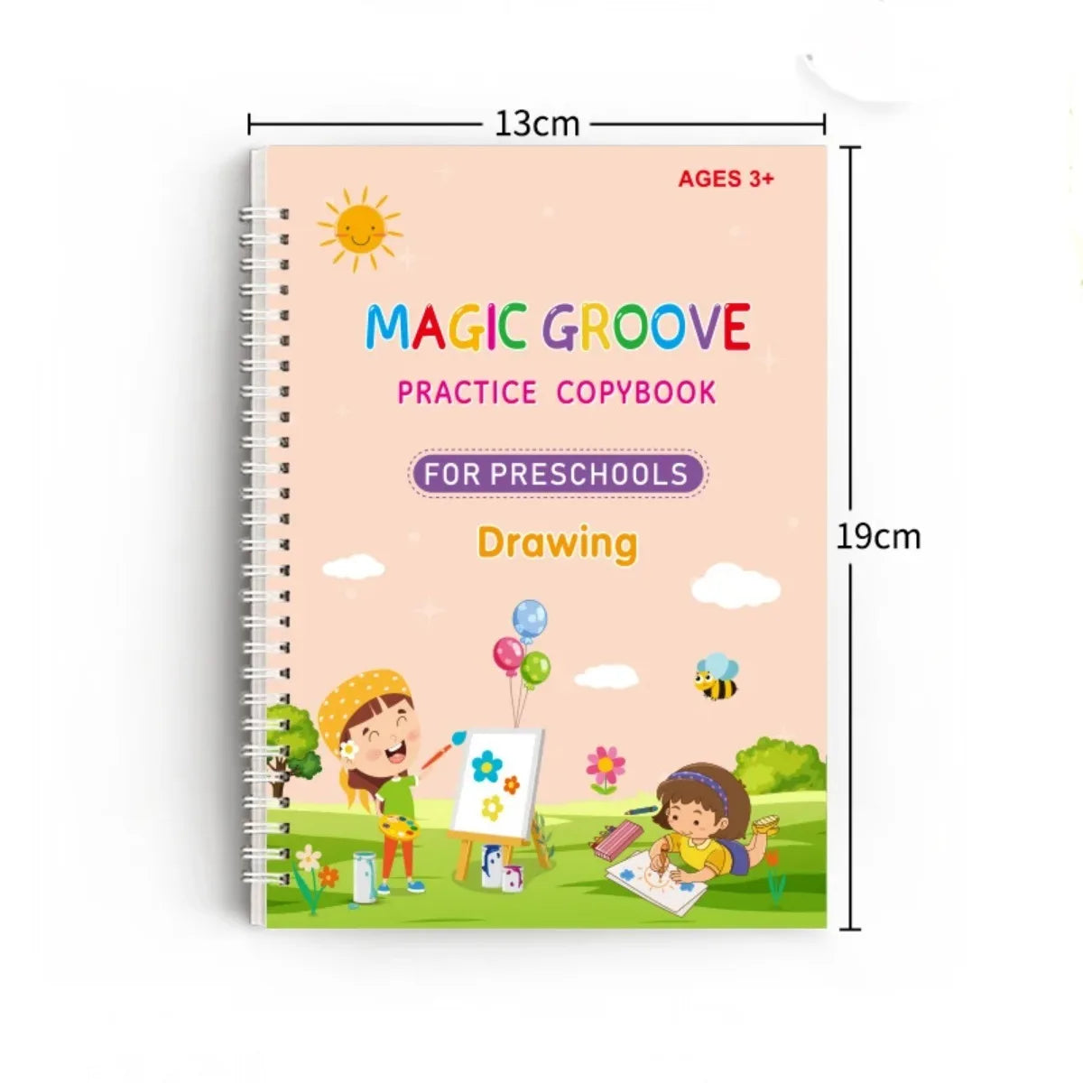 Magic Groove Practice Copybook for Kids | Reusable Wipe-Clean Writing Book