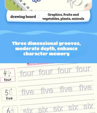 Magic Groove Practice Copybook for Kids | Reusable Wipe-Clean Writing Book
