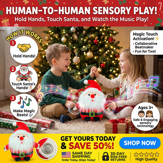 Interactive Musical Plush Toy – Fruit, Heart & Santa Designs