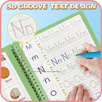 Magic Grooved Writing Practice Copybook for Kids – Reusable Handwriting Workbook, Ages 3–8