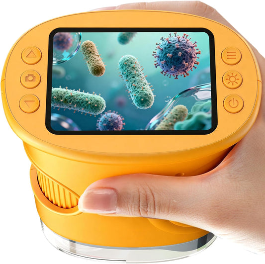 1000X Handheld Pocket Microscope for Kids – 2.0" IPS Screen, STEM Science Toy, Ages 3–12