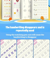 Magic Groove Practice Copybook for Kids | Reusable Wipe-Clean Writing Book