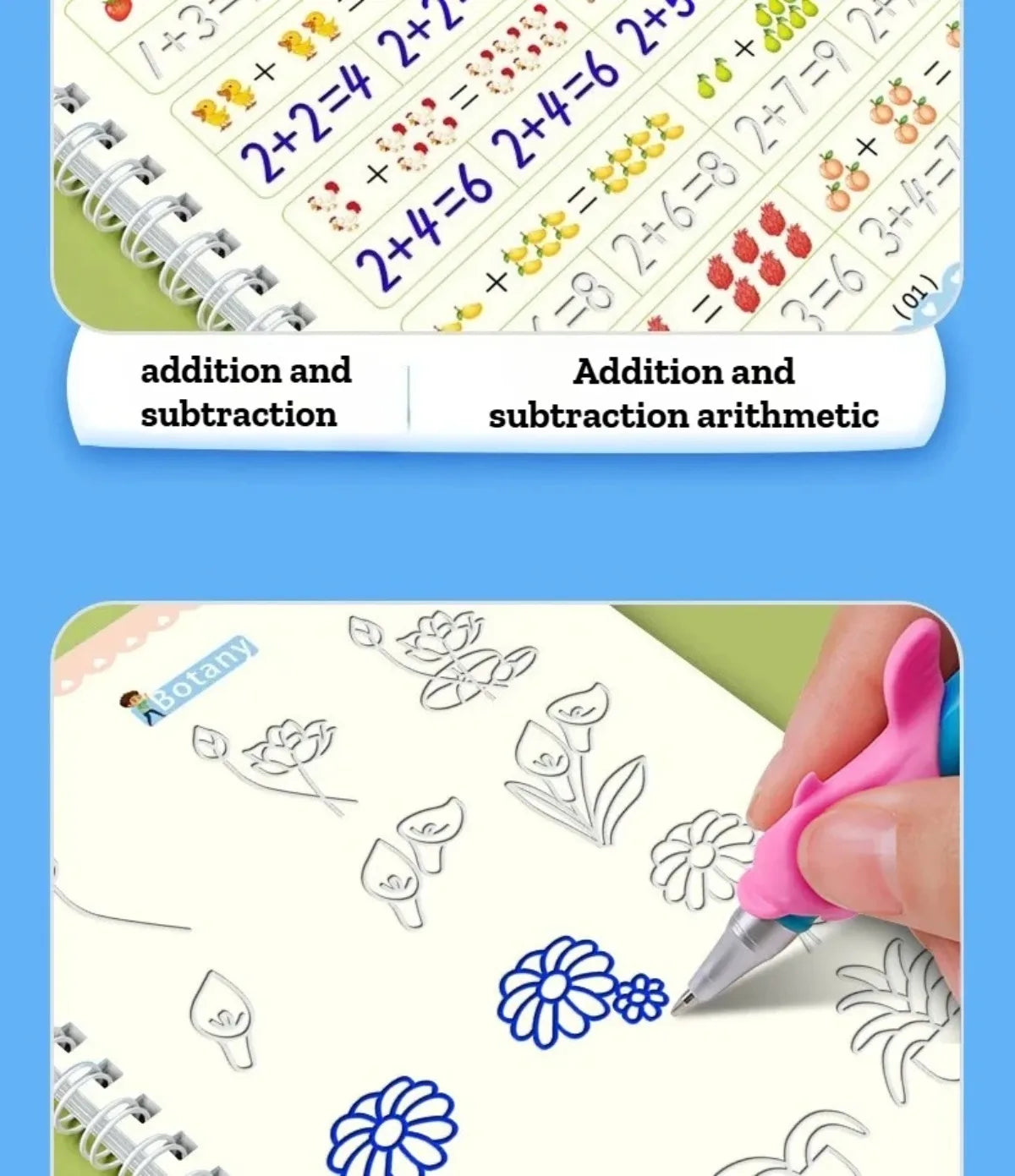 Magic Groove Practice Copybook for Kids | Reusable Wipe-Clean Writing Book