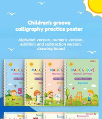 Magic Groove Practice Copybook for Kids | Reusable Wipe-Clean Writing Book