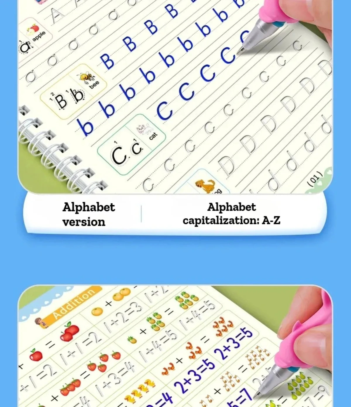 Magic Groove Practice Copybook for Kids | Reusable Wipe-Clean Writing Book