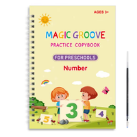 Magic Groove Practice Copybook for Kids | Reusable Wipe-Clean Writing Book