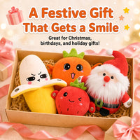 Interactive Musical Plush Toy – Fruit, Heart & Santa Designs