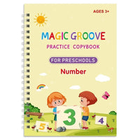 Magic Groove Practice Copybook for Kids | Reusable Wipe-Clean Writing Book